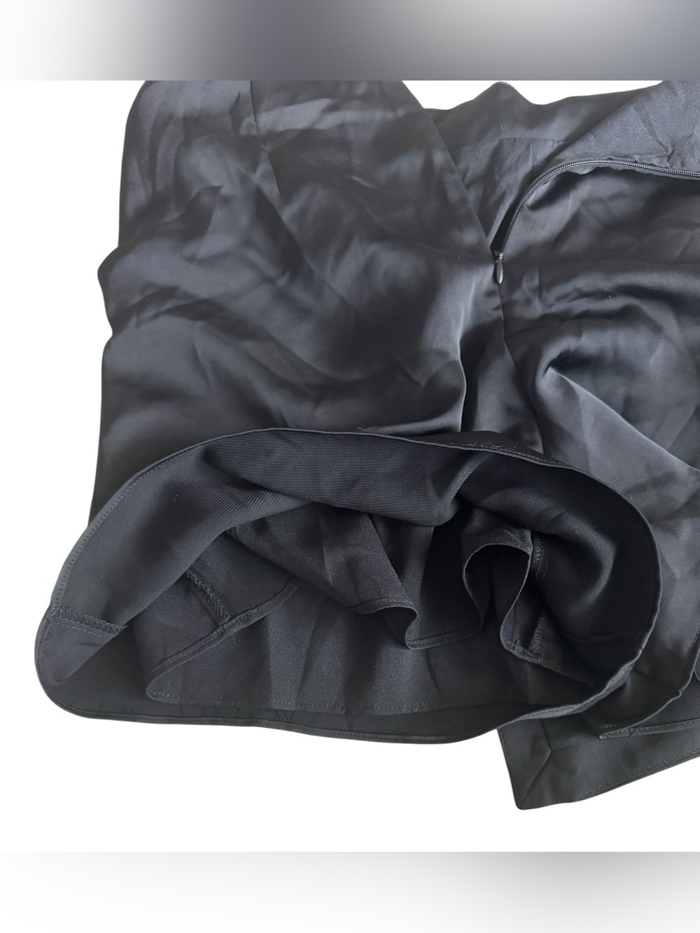 DO+BE Black Satin Side Knot Asymmetrical Flap Skort - Picture 5 of 7